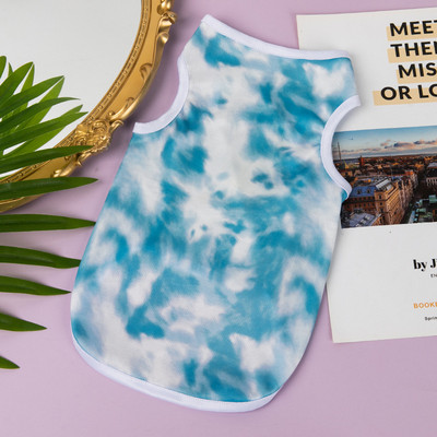 Καλοκαιρινό πουκάμισο για σκύλους αμάνικο μπλουζάκι για κατοικίδια Tie-dye γιλέκο κουταβιού Μικρά ρούχα για σκύλους Κλασικά ρούχα για κατοικίδια Ρούχα για κατοικίδια Νέα στολή σκύλου