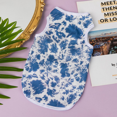 Καλοκαιρινό πουκάμισο για σκύλους αμάνικο μπλουζάκι για κατοικίδια Tie-dye γιλέκο κουταβιού Μικρά ρούχα για σκύλους Κλασικά ρούχα για κατοικίδια Ρούχα για κατοικίδια Νέα στολή σκύλου