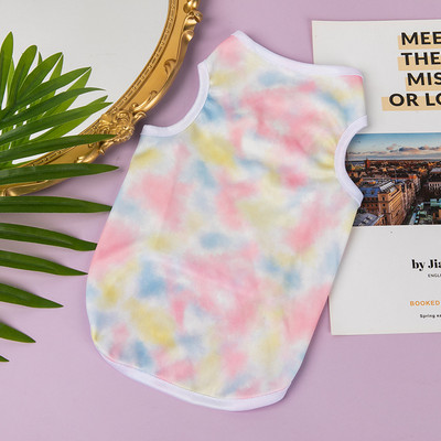 Καλοκαιρινό πουκάμισο για σκύλους αμάνικο μπλουζάκι για κατοικίδια Tie-dye γιλέκο κουταβιού Μικρά ρούχα για σκύλους Κλασικά ρούχα για κατοικίδια Ρούχα για κατοικίδια Νέα στολή σκύλου