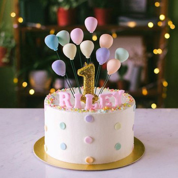 Изкуствена мека глина Lollipop Cake Topper Creative Sweet Cupcake Decor One 1st Cake Decor Happy Birthday Decor Kids Boy Girl Adu