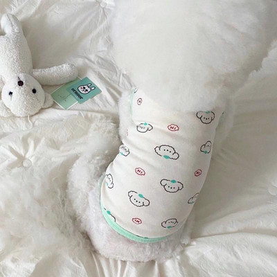 Clouds Pet Dogs Γιλέκο Βαμβακερό Καλοκαιρινό Λεπτά Ρούχα Σκυλιών Αναπνεύσιμο κουτάβι για Μικρά Μεσαία Σκυλιά Ρούχα Chihuahua French Perro