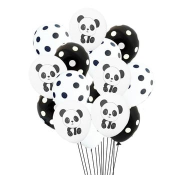 10PCS12-ιντσών Panda Cartoon με παγιέτες με μπαλόνι σετ Διακόσμηση με θέμα γάμου για παιδικό πάρτι γενεθλίων