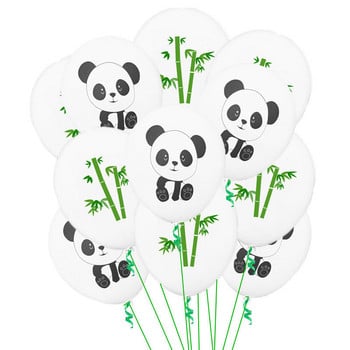 10PCS12-ιντσών Panda Cartoon με παγιέτες με μπαλόνι σετ Διακόσμηση με θέμα γάμου για παιδικό πάρτι γενεθλίων