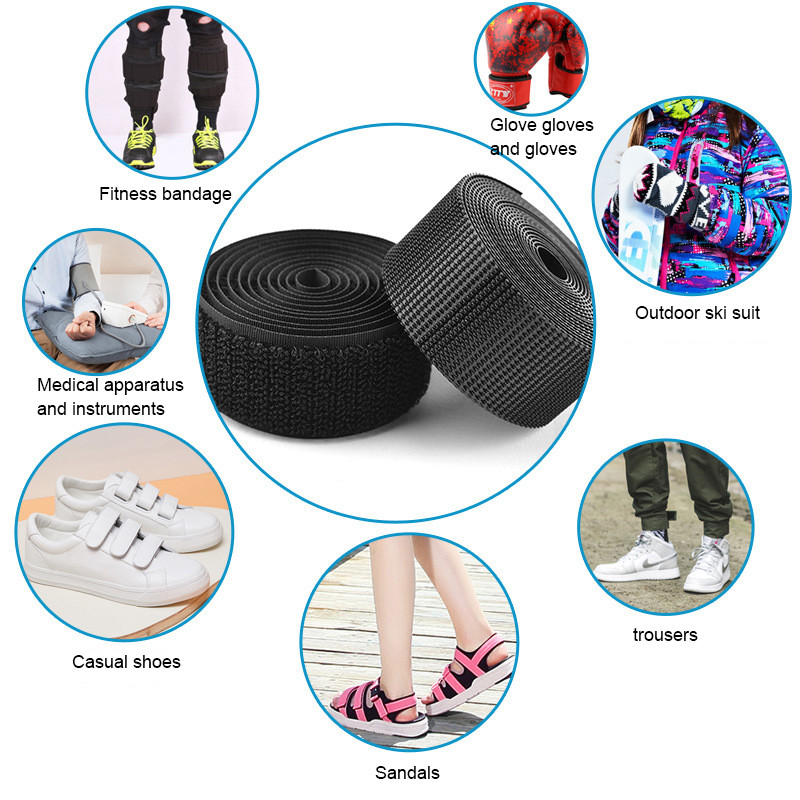 1M / pora Aukštos kokybės tvirtinimo juosta Nelipni kabliuko ir kilpos siuvimo tvirtinimo juosta Nailono audinio stebuklinga juosta, skirta pasidaryk pats 20 mm–100 mm