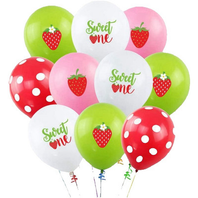 16PCS Tema jagodaSummer Sweet Party Baby Birthday Party Latex Balloon Set ukrasni rekviziti