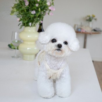 INS Little Bear Print Lace Casual Dress Pet Cat Dog Teddy Dress Fashion Pet Tank Top Dog Floral Dress Puppy Dress Котешки дрехи
