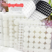 Dots Kleebisliim 10/15/20/25/30mm konksussilmus teip ketasmündi isekleepuv kinnitusteip DIY käsitsi valmistatud must valge tugev liim