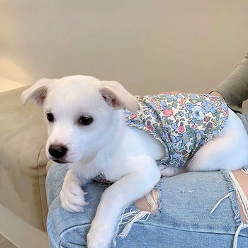 Ρούχα για σκύλους κατοικίδιων ζώων Γιλέκο λουλουδιών για σκύλους Ρούχα για σκύλους Μικρή φλοράλ στάμπα Χαριτωμένο λεπτό κορίτσι με άνοιξη Προϊόντα για κατοικίδια Chihuahua 2023