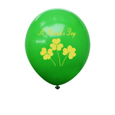 Szent Patrik napi zöld lóhere témaparti 12 hüvelykes ír napi zöld kalap lóhere latex léggömb