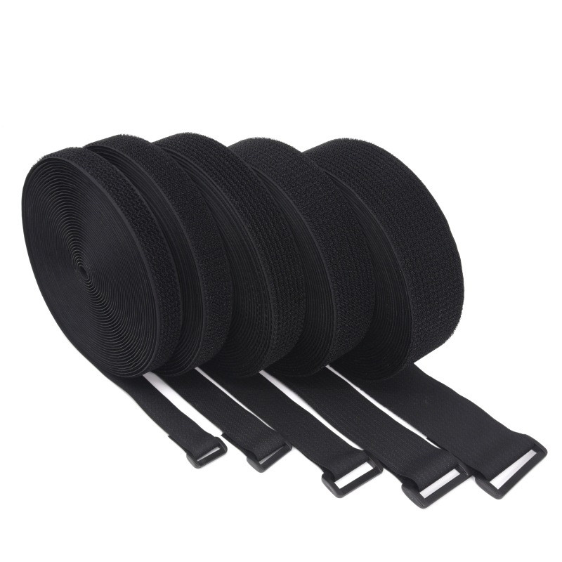 2 metru āķa un cilpas integrēta stiprinājuma lentes kabeļu saites Spēcīgas lipīgas neilona reversās sprādzes burvju jostu var pārgriezt pēc vēlēšanās