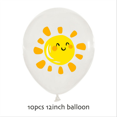 Gyermek születésnapi parti dekoráció zászló húzó öltöny felhő szivárvány latex színű lufi 12 hüvelykes