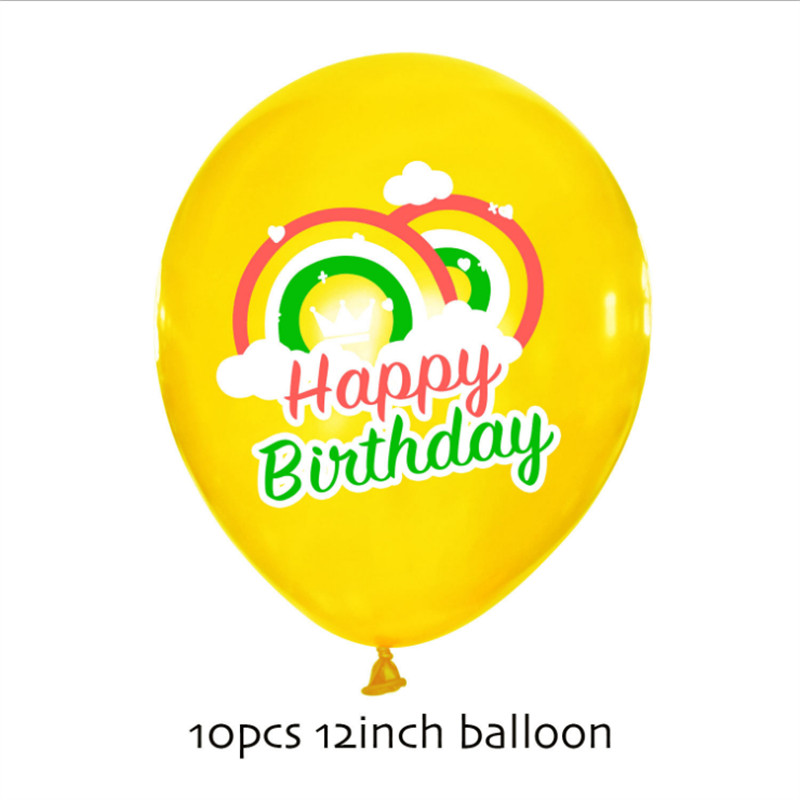 Gyermek születésnapi parti dekoráció zászló húzó öltöny felhő szivárvány latex színű lufi 12 hüvelykes