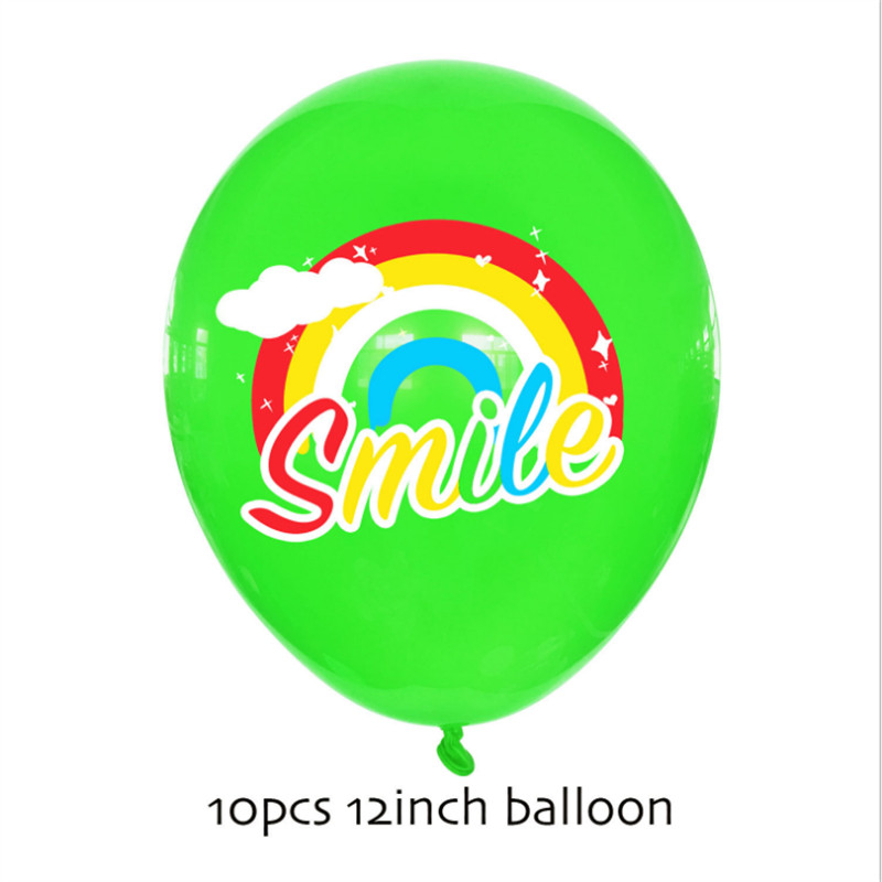 Gyermek születésnapi parti dekoráció zászló húzó öltöny felhő szivárvány latex színű lufi 12 hüvelykes