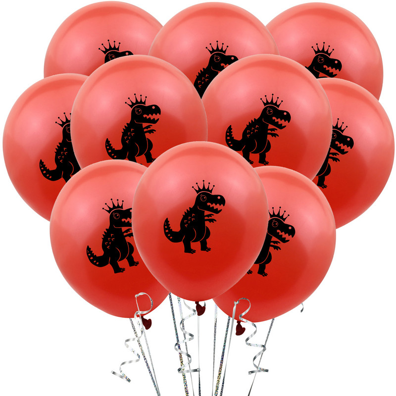 Jauni 12 collu 2,8 g bērnu dzimšanas dienas dekorācijas ballīšu izkārtojums multfilmu dinozauru apdrukas lateksa baloni
