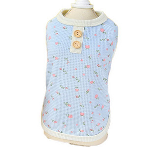 Lillelised koerakapuutsid Vest Lemmiklooma suveriided Pullover Koera Tsärk Riietus Varrukateta dressipluus Vestid Väikestele Koertele Chihuahua XXL