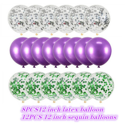 20 vnt 12 colių 1-ojo gimtadienio vakarėlio vestuvių dekoravimo šventės reikmenys metalo spalvų derinio latekso balionas