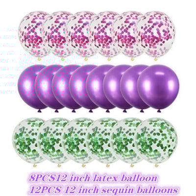 20 vnt 12 colių 1-ojo gimtadienio vakarėlio vestuvių dekoravimo šventės reikmenys metalo spalvų derinio latekso balionas