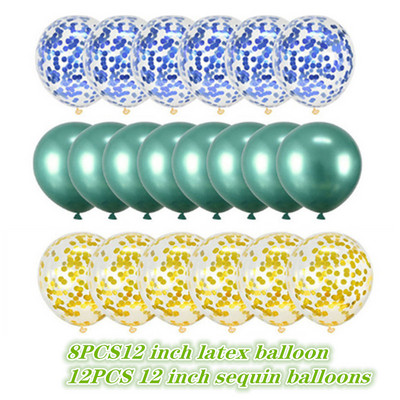 20 vnt 12 colių 1-ojo gimtadienio vakarėlio vestuvių dekoravimo šventės reikmenys metalo spalvų derinio latekso balionas