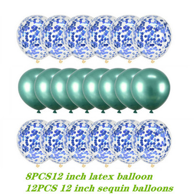 20 vnt 12 colių 1-ojo gimtadienio vakarėlio vestuvių dekoravimo šventės reikmenys metalo spalvų derinio latekso balionas