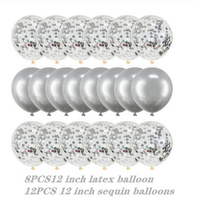 20 vnt 12 colių 1-ojo gimtadienio vakarėlio vestuvių dekoravimo šventės reikmenys metalo spalvų derinio latekso balionas
