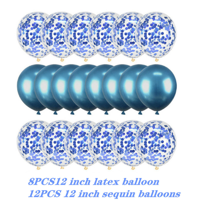 20 vnt 12 colių 1-ojo gimtadienio vakarėlio vestuvių dekoravimo šventės reikmenys metalo spalvų derinio latekso balionas