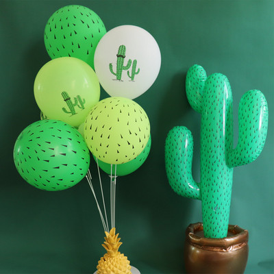 Balon din latex decorat cu cactus pentru petrecere tematică de naștere din pădure hawaiană de 12 inch