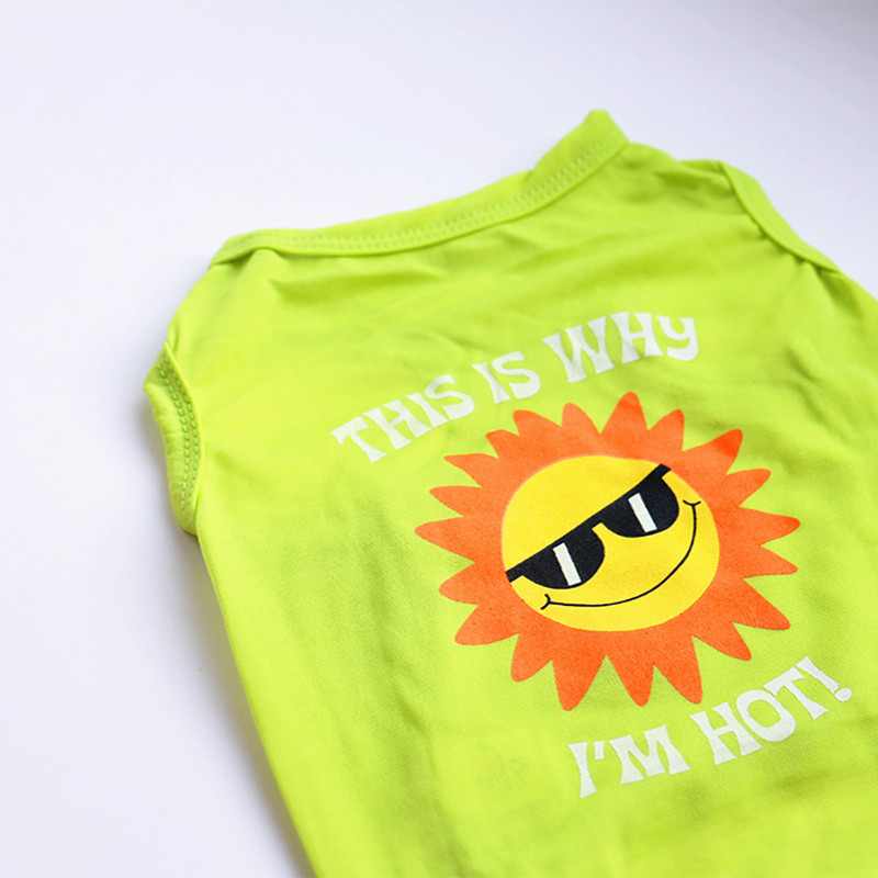 Γιλέκα για σκύλους για κατοικίδια Κουτάβι Μπλουζάκι εκτύπωσης με καλοκαιρινό γλειφιτζούρι Μικρό σκύλο γάτα Ρούχα για κατοικίδια Γιλέκο μπλουζάκι Ρούχα одежда для собак мелких