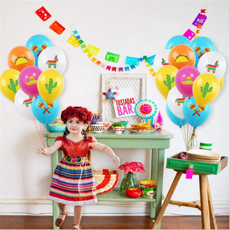 25 buc. Set de decorațiuni pentru petreceri tematice cu baloane mexicane Alpaca Cactus Combinație de baloane petrecere de aniversare pentru copii