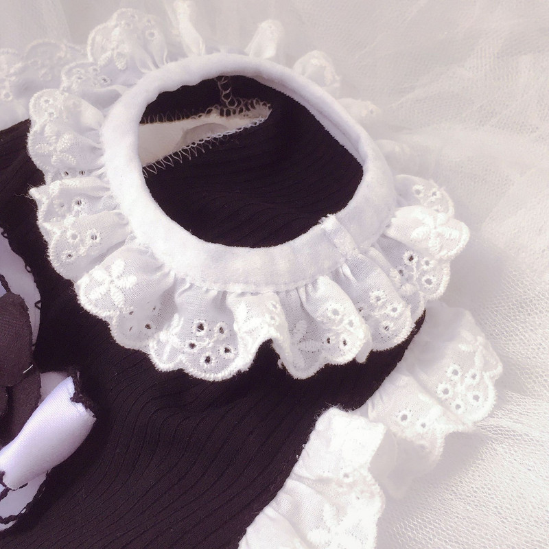 Kisállat Egyszerű Trend Mellény Ruhák Schnauzer Teddy Kiskutya Kölyök Macska Fekete-fehér mellény