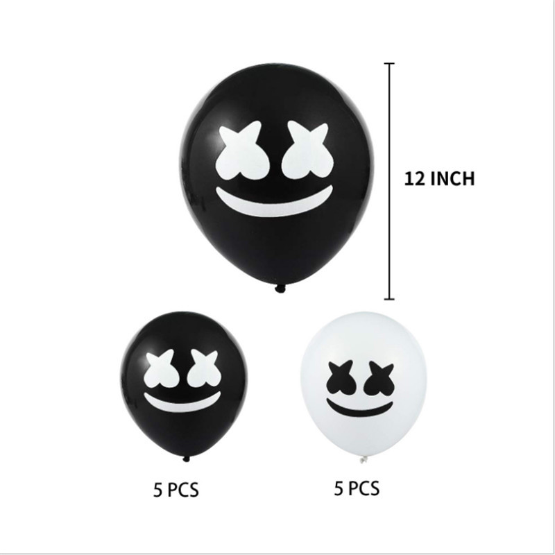 20db Marshmellow tematikus party dekoráció DJ vattacukor 12 hüvelykes latex léggömb Gyermek party dekorációs léggömb