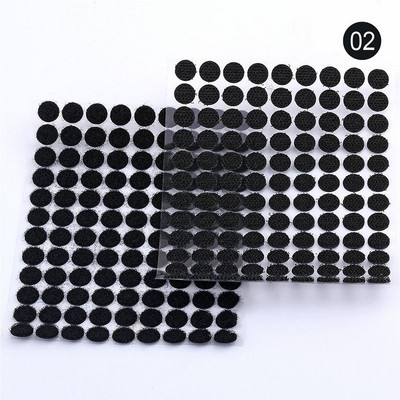 100 Pairs Spēcīgas pašlīmējošas stiprinājuma lentes apaļas punktu uzlīmes neilona āķa cilpa uzlīmes lentes šūšanas amatniecības piederumi 10 mm 15 mm