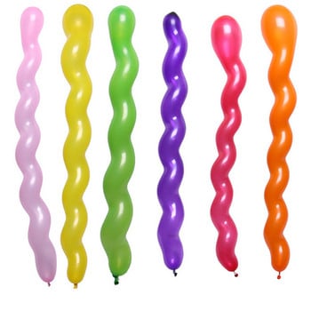 30 ΤΕΜ. Παχύρρευστη πολύχρωμη λωρίδα Balloon Twist Spiral Metal Rocket Wedding Bar KTV Προμήθειες διακόσμησης για πάρτι γενεθλίων 1,8g