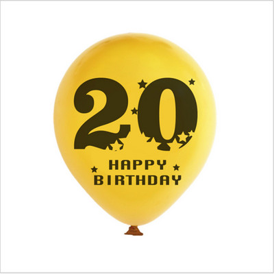 10db 12 hüvelykes 18. születésnapi party-dísz ünnepi partikellékek digitálisan nyomtatott latex léggömb