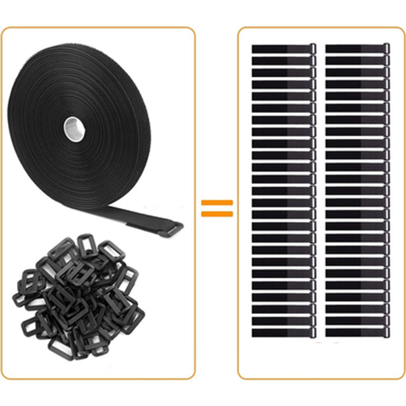 2 méteres horog és hurok integrált nejlon rögzítő szalag hátoldali csat szíj kábelkötegelők tetszés szerint vághatók rögzítő öv