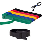 20Pcs 15/20CM Δεσμοί καλωδίων Επαναχρησιμοποιήσιμος με γάντζο και βρόχο Κορδόνι Διοργανωτής συρμάτινων δεσμών Πανί μικροϊνών Οργανωτής διαχείρισης καλωδίων