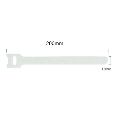 20Pcs 15/20CM Δεσμοί καλωδίων Επαναχρησιμοποιήσιμος με γάντζο και βρόχο Κορδόνι Διοργανωτής συρμάτινων δεσμών Πανί μικροϊνών Οργανωτής διαχείρισης καλωδίων