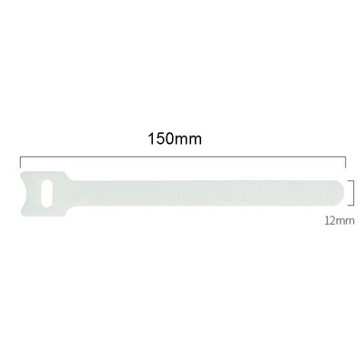 20Pcs 15/20CM Δεσμοί καλωδίων Επαναχρησιμοποιήσιμος με γάντζο και βρόχο Κορδόνι Διοργανωτής συρμάτινων δεσμών Πανί μικροϊνών Οργανωτής διαχείρισης καλωδίων