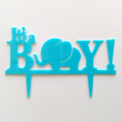 Ő vagy ő születésnapi tortasütők fiú vagy lány festett akril torta zászlók babazuhany születésnapi buli tortasütés dekor Ő vagy ő