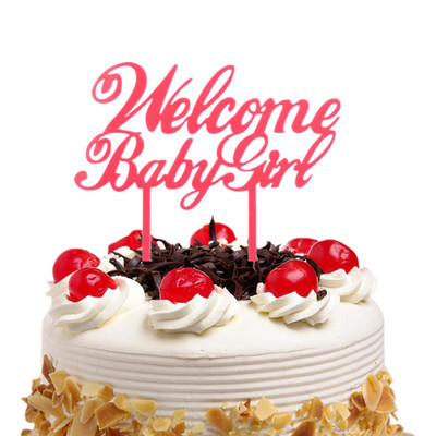 Ő vagy ő születésnapi tortasütők fiú vagy lány festett akril torta zászlók babazuhany születésnapi buli tortasütés dekor Ő vagy ő