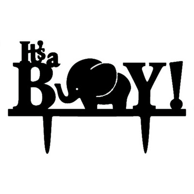 Ő vagy ő születésnapi tortasütők fiú vagy lány festett akril torta zászlók babazuhany születésnapi buli tortasütés dekor Ő vagy ő