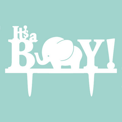 Ő vagy ő születésnapi tortasütők fiú vagy lány festett akril torta zászlók babazuhany születésnapi buli tortasütés dekor Ő vagy ő