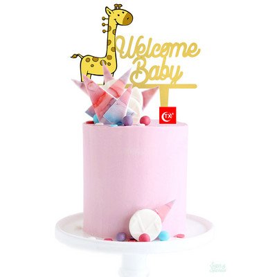 Ő vagy ő születésnapi tortasütők fiú vagy lány festett akril torta zászlók babazuhany születésnapi buli tortasütés dekor Ő vagy ő