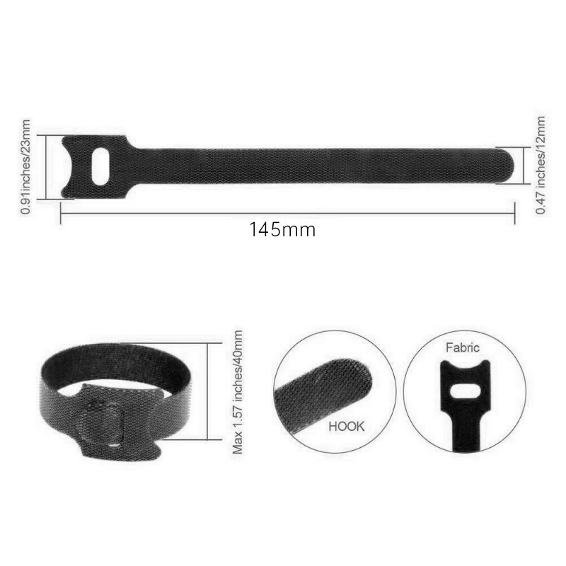 50 bucăți bandă fixă autoadezivă din nailon sârmă de prindere pentru cabluri reutilizabile cu cârlig și buclă de fixare bandă curea sârmă sârmă