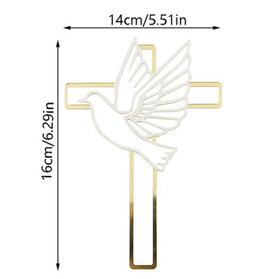 1PC Krikšto Pirmosios Komunijos torto kortelės torto dekoravimas Peace Dove torto viršus akrilinis vakarėlio reikmenys Tortų dekoravimo įrankiai