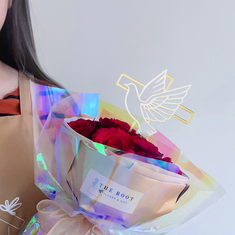 1PC Krikšto Pirmosios Komunijos torto kortelės torto dekoravimas Peace Dove torto viršus akrilinis vakarėlio reikmenys Tortų dekoravimo įrankiai