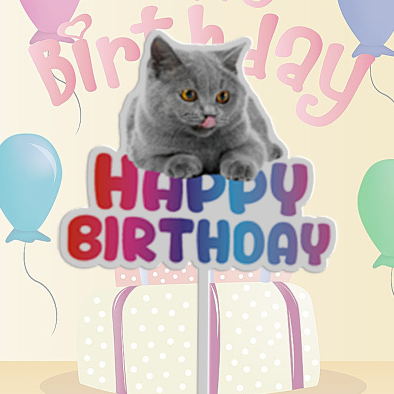 Noua temă Animale Topper pentru tort La mulți ani de desene animate Leu lebădă Câine Pisică Topper pentru tort pentru petrecerea de aniversare a bebelușului Decoratiuni pentru tort