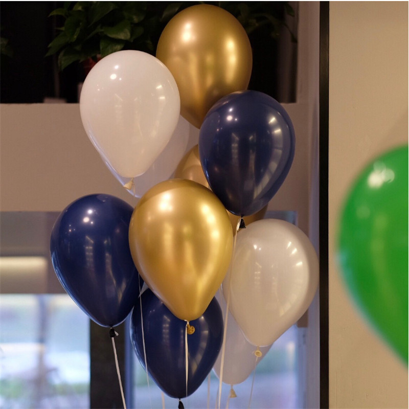 20 db 12 hüvelykes esküvői születésnapi parti babazuhany dekoráció sötétkék latex léggömb