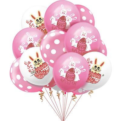 12 colių animacinių filmų zuikio Velykų blizgučiais puoštų balionų rinkinys vakarėlio dekoravimo reikmenys