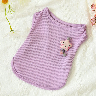 Multifilm Vest Lemmiklooma Koera Riided Kass Solid T-särk Riietus Koerad Õhukesed Väike Mood Chihuahua Puuvillane Suvine Hingav Mopsisärk