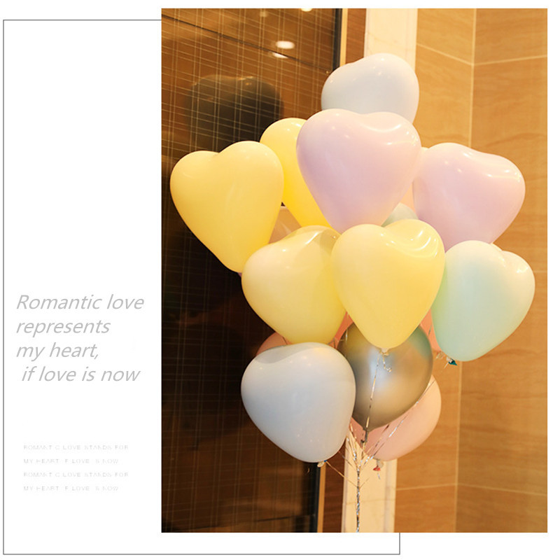 30/50 darab 10 hüvelykes esküvői ajánlat Valentin-napi születésnapi parti dekoráció Love makaron szív alakú latex léggömb